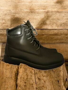 Deer Stags Boots Black Boys Size 5 Wide 5W Size 5 Wide Lace Up Boots Shoes